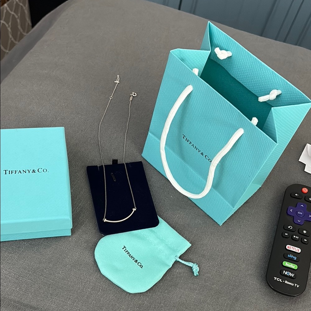Tiffany & Co. Silver Necklace with Iconic Blue Packaging